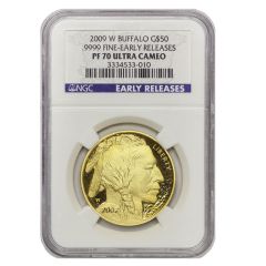 2009-W $50 Gold Buffalo NGC PF70UCAM ER Obverse