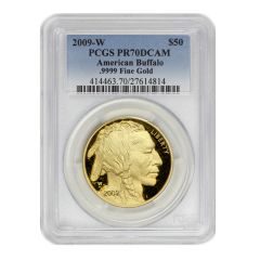 2009-W $50 Gold Buffalo PCGS PR70DCAM Obverse

