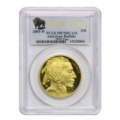 2009-W $50 Gold Buffalo PCGS PR70DCAM FS Obverse
