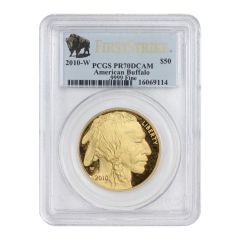 2010-W $50 Gold Buffalo PCGS PR70DCAM FS Bison OGP
