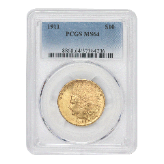 1911 $10 Gold Indian PCGS MS64 Obverse
