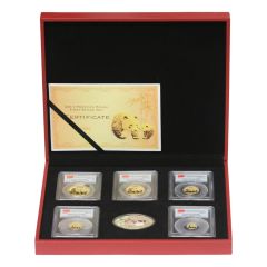 Set of 5 2011 Chinese Gold Panda 500, 200, 100, 50, 10 Yn PCGS Gem BU FS OGP