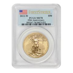 2011-W $50 Gold Eagle PCGS MS70 FS Obverse

