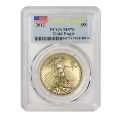 2012 $50 Eagle PCGS MS70 FS Obverse

