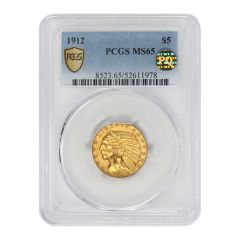 1912 $5 Gold Indian PCGS MS65 PQ