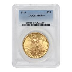 1912 $20 Gold Saint Gaudens PCGS MS64+