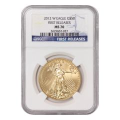 2012-W $50 Gold Eagle NGC MS70 FR Obverse