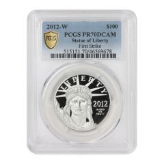 2012-W $100 Platinum Eagle PCGS PR70DCAM FS Blue Label  Obverse