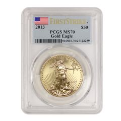 2013 $50 Eagle PCGS MS70 FS Obverse

