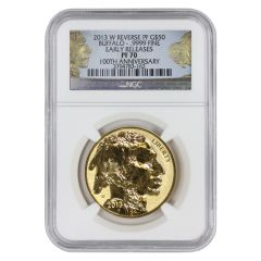 2013-W Rev PR $50 Gold Buffalo NGC PF70 ER Obverse