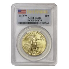 2013-W $50 Gold Eagle PCGS MS70 FS Obverse
