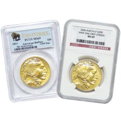 1oz Gold Buffalo MS69 (Random Year) Obverse