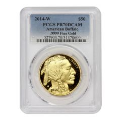 2014-W $50 Buffalo PCGS PR70DCAM Obverse