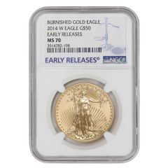 2014-W $50 Gold Eagle NGC MS70 ER Obverse