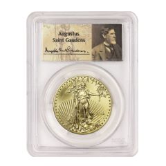 2014-W $50 Gold Eagle PCGS SP70 FS St. Gaudens Label Obverse