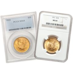 $10 Indian MS64 (Random Year) Obverse