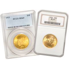 $10 Indian MS65 (Random Year) Obverse