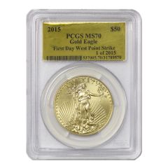 2015 $50 Eagle PCGS MS70 FDWP Obverse

