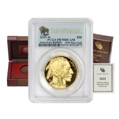 2015-W $50 Gold Buffalo PCGS PR70DCAM FS Bison w/OGP 
