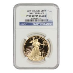 2015-W $50 Gold Eagle NGC PF70UCAM ER Obverse