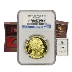 2015-W $50 Gold Buffalo NGC PF70UCAM ER OGP