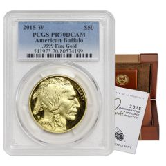 2015-W $50 Gold Buffalo PCGS PR70DCAM Obverse
