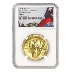 2015-W $100 High Relief Liberty NGC MS70 Obverse