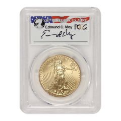 2016 $50 Gold Eagle PCGS MS70 FS Moy Label Obverse