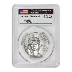 2016 $100 Platinum Eagle PCGS MS70 FS Mercanti Label