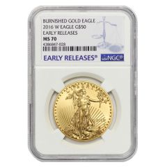 2016-W $50 Eagle NGC MS70 ER Blue Obverse

