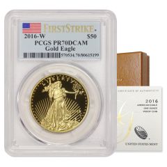 2016-W $50 Gold Eagle PCGS PR70DCAM FS OGP