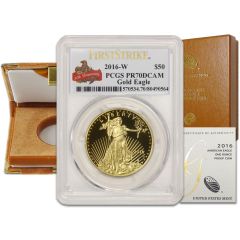 2016-W $50 Gold Eagle PCGS PR70DCAM FS 30th Anniv. Label OGP