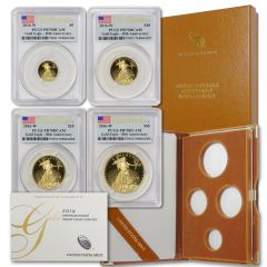Set of 4 2016-W Gold Eagles PCGS PR70DCAM FS