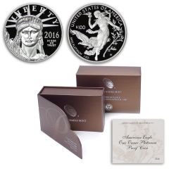 2016-W 1oz Platinum Eagle Proof w/ Mint Box and CoA