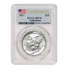 2017 $25 Palladium Eagle PCGS MS70 FS Obverse
