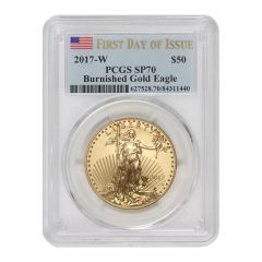 2017-W $50 Gold Eagle PCGS SP70 FDOI Obverse
