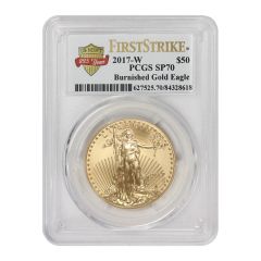 2017-W $50 Gold Eagle PCGS SP70 FS 225th Anniv. Label