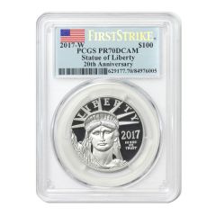 2017-W $100 Platinum Eagle PCGS PR70DCAM FS Obverse
