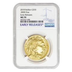 2018 $50 Buffalo NGC MS70 ER Obverse