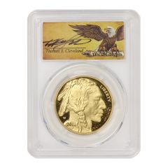 2018-W $50 Gold Buffalo PCGS PR70DCAM FDOI Cleveland Obverse
