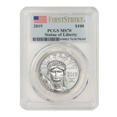 2019 $100 Platinum Eagle PCGS MS70 FS Obverse