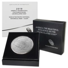 2019-P 5oz Silver America the Beautiful - War in the Pacific BU w/ Box & CoA