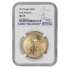 US G$50 Eagle 2019 NGC MS70 Early Releases Blue Label Obverse