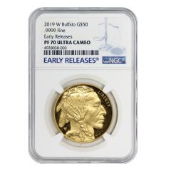 2019-W $50 Gold Buffalo NGC PF70UCAM ER OGP Obverse