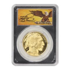 2019-W $50 Gold Buffalo PCGS PR70DCAM FDOI Cleveland Obverse