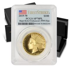 2019-W $100 Gold High Relief Liberty PCGS SP70PL FS OGP 