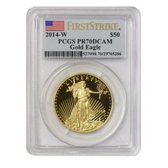 2014-W $50 Gold Eagle PCGS PR70DCAM FS Obverse
