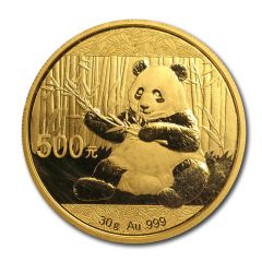 30 gram Chinese Gold Panda BU (Random Year) obverse