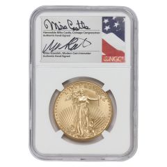 2020 $50 Gold Eagle NGC MS70 ER Castle & Standish Label Obverse