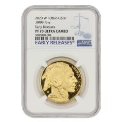 2020-W $50 Gold Buffalo NGC PF70UCAM ER Obverse
